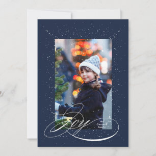 Élégante carte de Noël étoilée photo marine