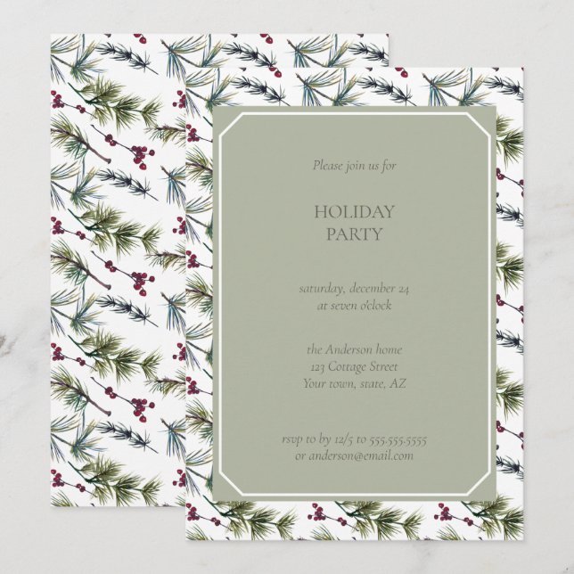 Élégante carte de Noël familiale | Collage de phot (Devant / Derrière)