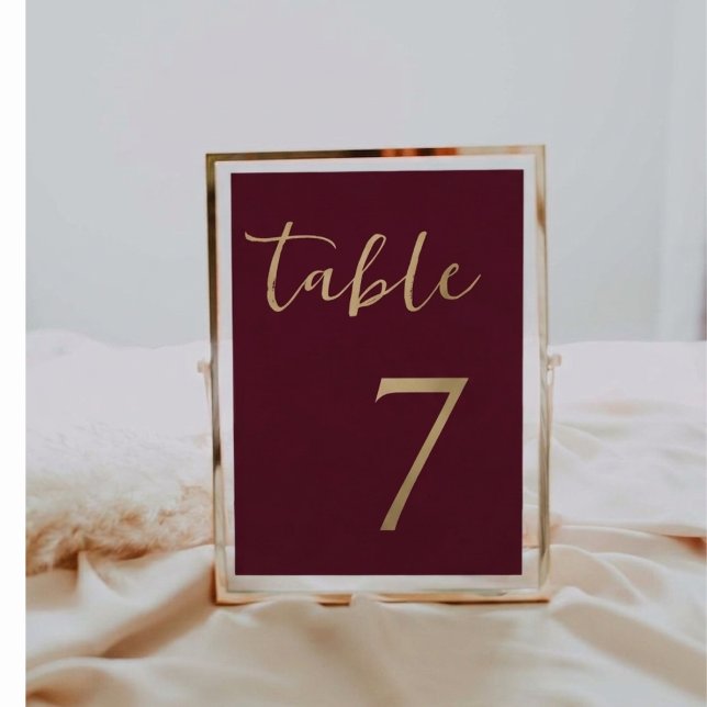 Élégante carte de numéro de table de mariage borde (Créateur téléchargé)