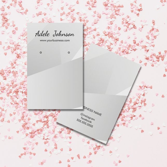 Elégante carte de oreille géométrique Faux Argent (Créateur téléchargé)