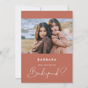 Elégante carte de proposition de Bridesmaid en arg