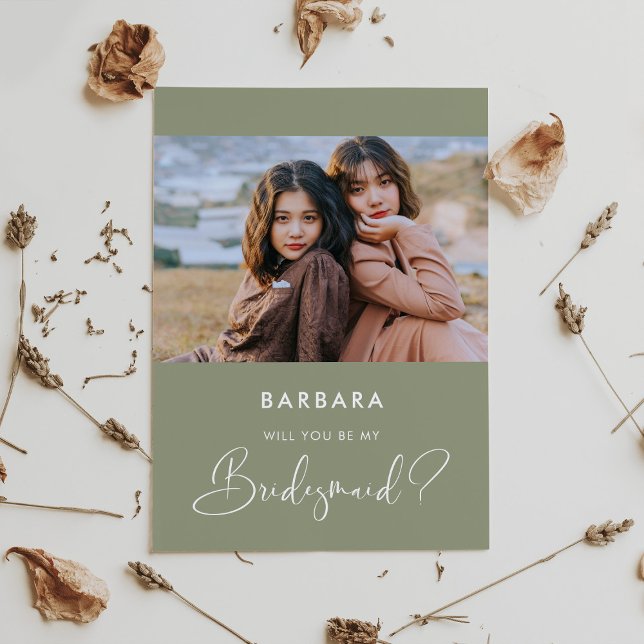 Elégante carte de proposition de femme de chambre  (Créateur téléchargé)