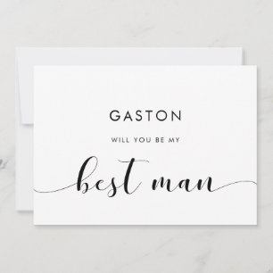 Elégante carte de proposition de meilleur homme no