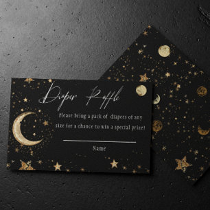 Élégante carte de rabat céleste or