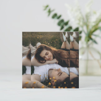 Élégante carte de remerciement de mariage florale 