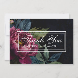 Elégante Carte de remerciements d'aquarelle floral