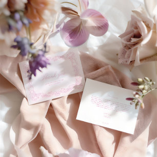 Élégante Carte de remerciements de Fête des mariée