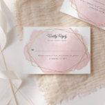 Elégante carte de réponse Bat mitzvah rose aquarel<br><div class="desc">Ce design moderne présente un design aquarelle encadré en or et votre texte personnalisé. Utilisez le formulaire modèle pour ajouter votre texte. Les menus d'édition avancés,  accessibles en sélectionnant l'outil de conception,  vous permettront de modifier les polices,  les couleurs et la disposition.</div>