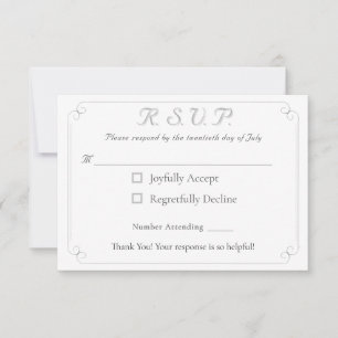 Élégante carte de réponse du Mariage catholique mo