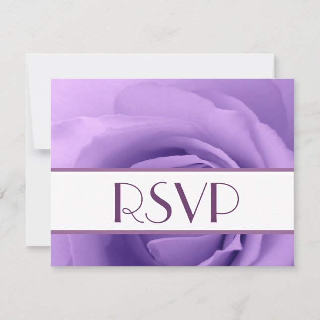 Élégante carte de réponse du Mariage RSVP Rose vio (Devant)