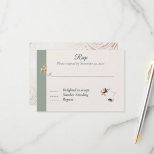 Elégante carte de réponse Mariage photo hiver