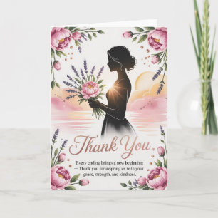 Elégante carte de retraite florale pour femme