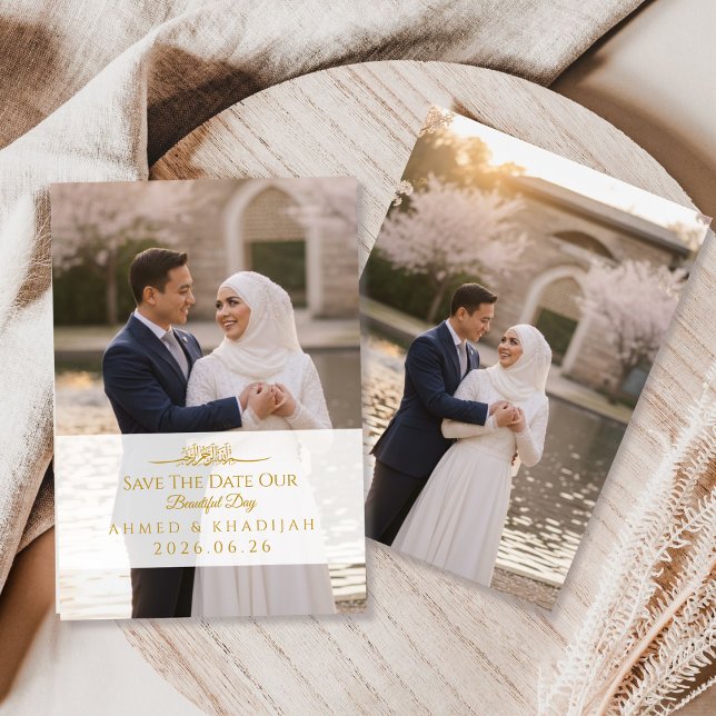 Élégante carte de sauvegarde de date de mariage is (Créateur téléchargé)