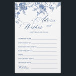 Elégante carte de souhaits et de conseils de coule<br><div class="desc">Personnalisez avec la mariée le nom et la date de la douche. Pour plus de personnalisation,  cliquez sur le lien "customiser plus loin". Si vous avez besoin d'aide,  contactez-moi s'il vous plaît.</div>
