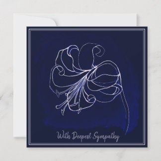 Elégante carte de sympathie marine bleu foncé et b
