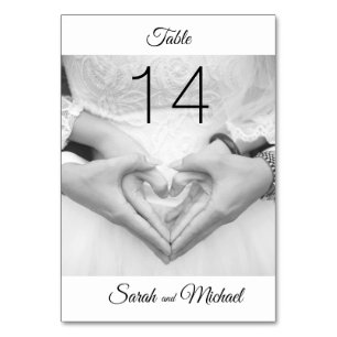 Élégante carte de table Mariage photo traditionnel