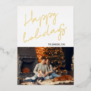 Elégante carte de vacances de Noël avec feuille