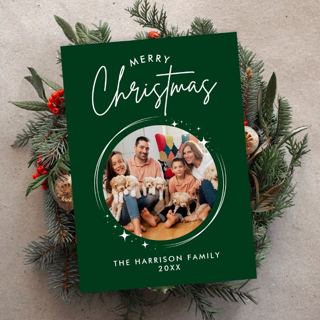 Élégante Carte de vacances élégante Plaid Vert (Créateur téléchargé)