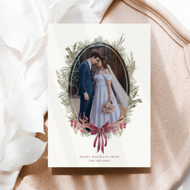 Élégante Carte de vacances en hiver Végétation sim (Créateur téléchargé)