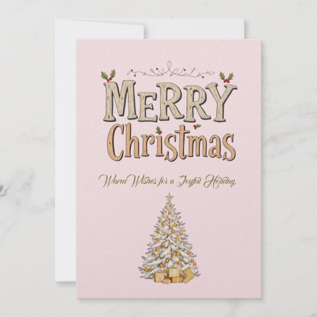 Elégante carte de vacances Joyeux Noël Appartement (Devant)