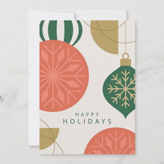 Elégante carte de voeux de Noël (Devant)