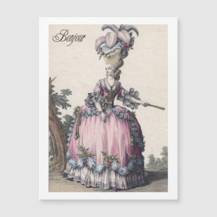 Elégante carte de voeux Marie Antoinette