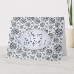 Elégante carte de voeux motif en diamant en forme 