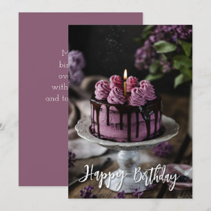 Élégante carte de voeux pour l'anniversaire du gât