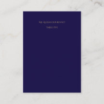 Elégante carte d'emplacement plat de la marine