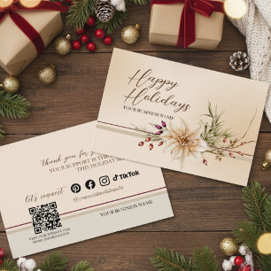 Elégante carte d'insertion de Merci de vacances fl