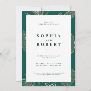 Elégante carte d'invitation de mariage avec masque