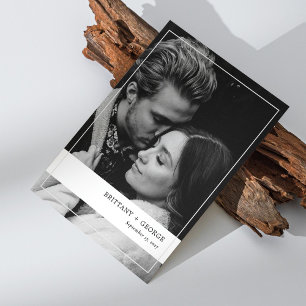 Elégante carte Faire-part de mariage de cadre phot