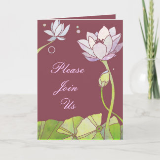 Elégante carte Faire-part de mariage Lotus