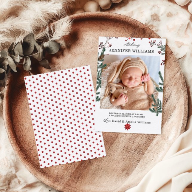 Elégante carte Faire-part de naissance bébé à cadr (Créateur téléchargé)