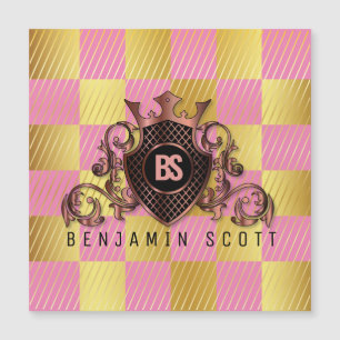 Élégante carte magnétique en laiton