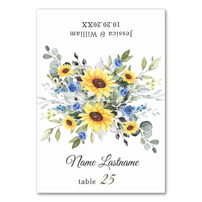 Elégante carte Mariage Eucalyptus tournesol (Par défaut)