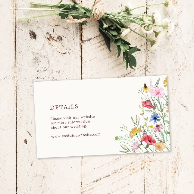 Élégante carte Mariage Fleur sauvage (Créateur téléchargé)
