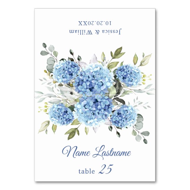 Elégante carte Mariage Hydrangea Blue (Par défaut)