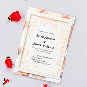Élégante carte personnalisée d'invitation de maria