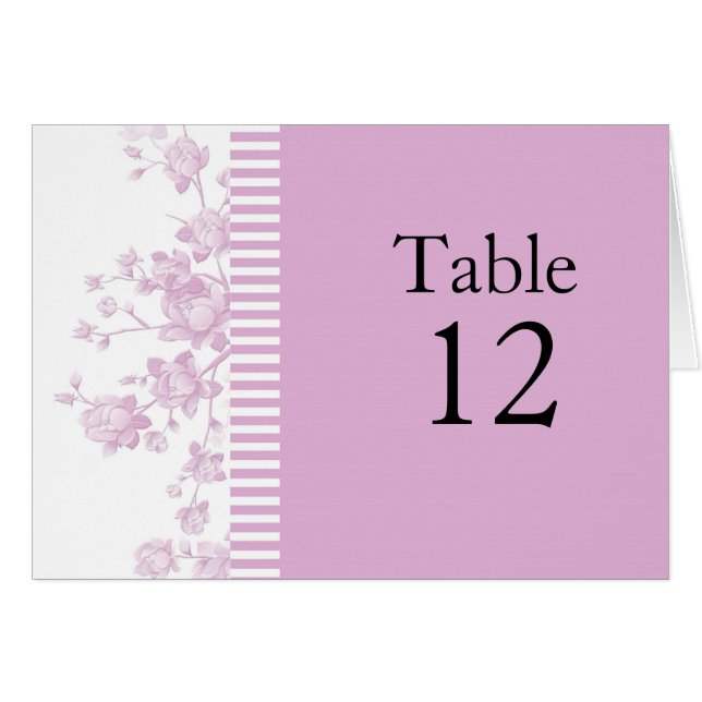 Elégante carte Pink Peony Floral Table luxe (Devant horizontal)