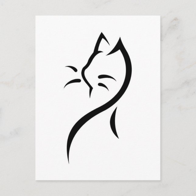 Elégante carte postale de chat (Devant)