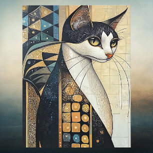 Elégante carte postale de chat