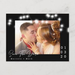 Élégante carte postale de mise à jour de date de l