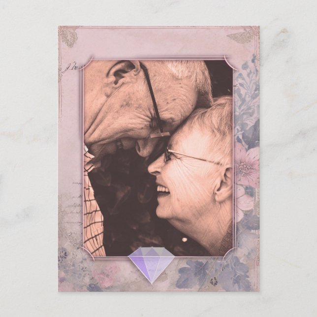 Élégante carte postale de photo de sauvegarde à la (Devant)