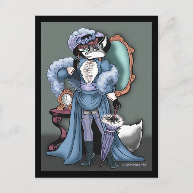 Elégante carte postale Fox (Devant)