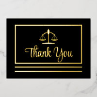 Elégante carte postale Merci de procureur