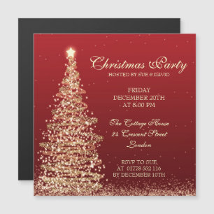 Élégante carte rouge de Noël