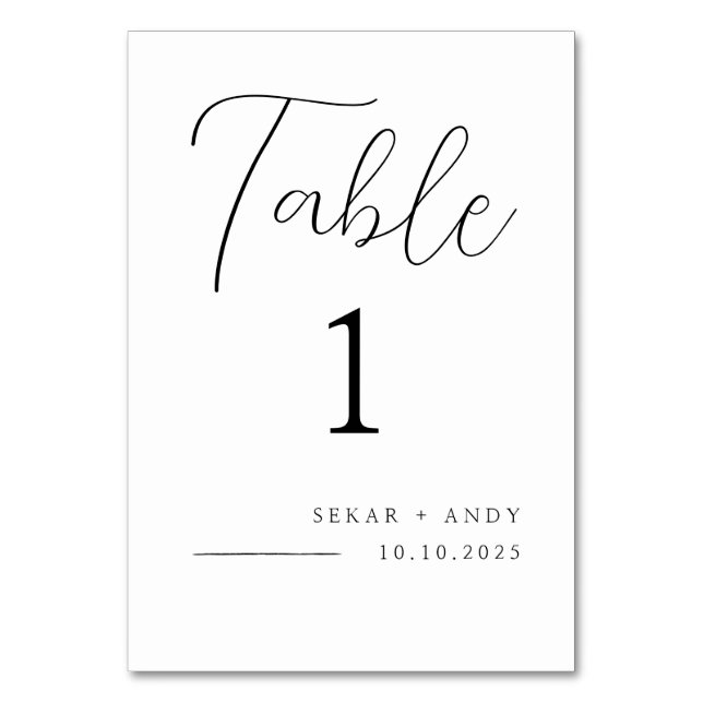 Elégante carte table simple (Par défaut)