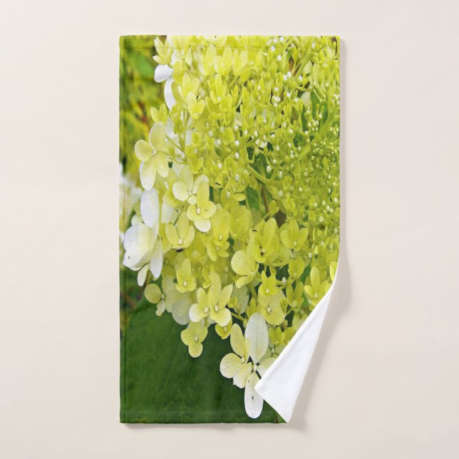 Élégante Chartreuse Vert Limelight Hydrangea (Serviette à main)