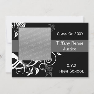 élégante chic Graduation photo Invitation